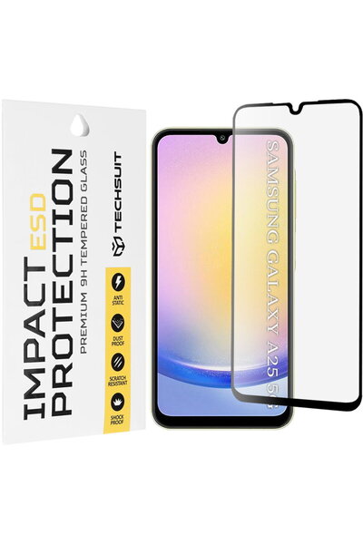 Techsuit Protector de ecran pentru Samsung Galaxy A25 5G - Sticlă ESD - Negru