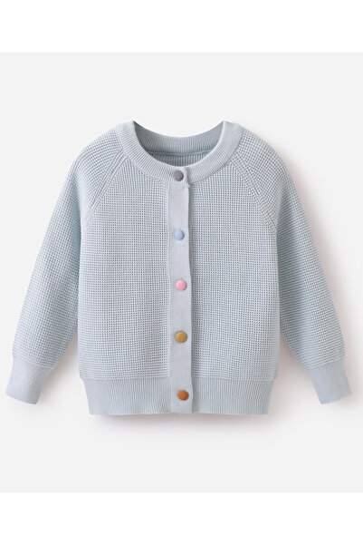 SAPS Front Open Solid Sweater - Teal