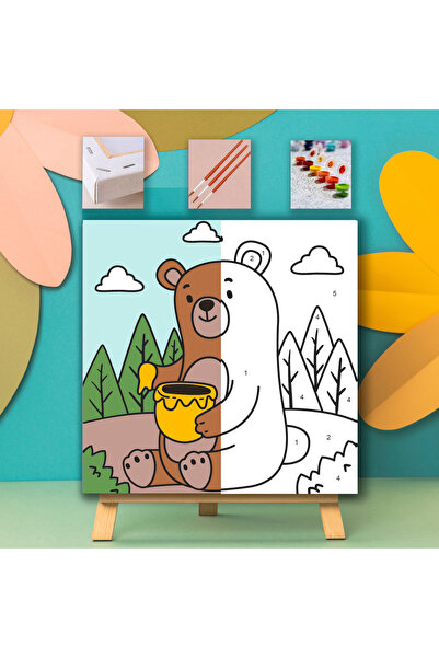 Carmen Çocuklar için Sayılarla Boyama Seti - Bal Ayısı