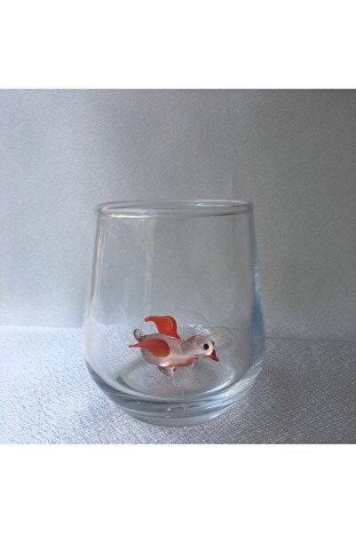 MURANO CAM BONCUK ATÖLYESİ 2' lı Cam Kuş Figürlü Kahve Yanı Küçük Su Bardağı ...