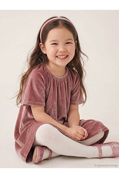 LC Waikiki Zero Roba Collar Velvet Girl's Dress from Uzg Store for Style Enth...