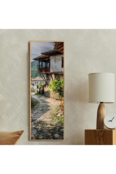 woodhomeworks Tek Parça Gerçek Ahşap dikey Panorama Çerçeveli Tablo moda tasarım