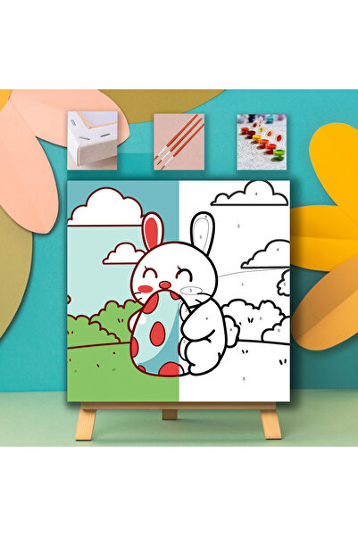 Carmen Çocuklar için Sayılarla Boyama Seti - Paskalya Tavşanı