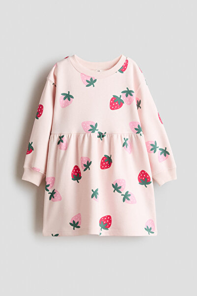 H&M Desenli Sweatshirt Elbise