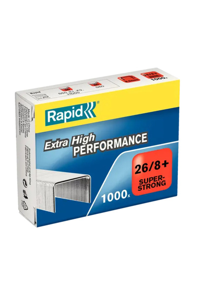 Rapid Capse 26/8 pentru 50 de coli, cutie 1000, super puternice