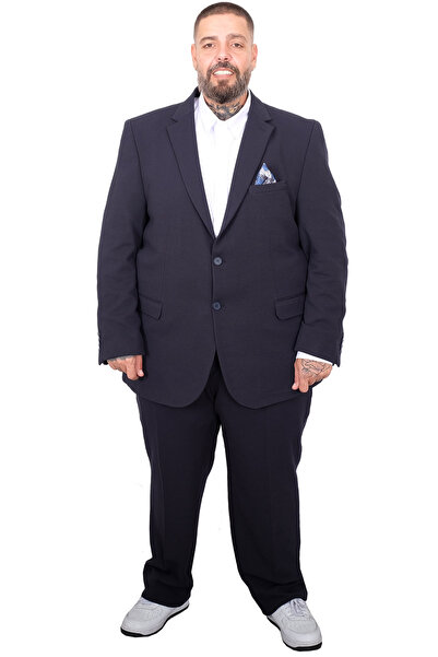 ModeXL Mode XL Large Size Suit Ascoli 25020 Navy Blue