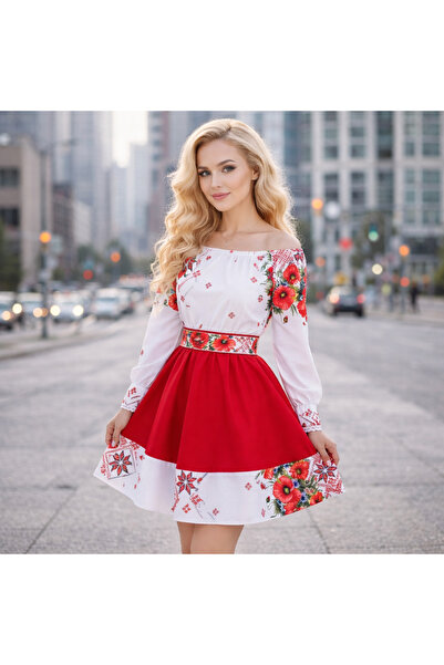 Welike Rochie dama cu motive traditionale Irina onesize 36/38