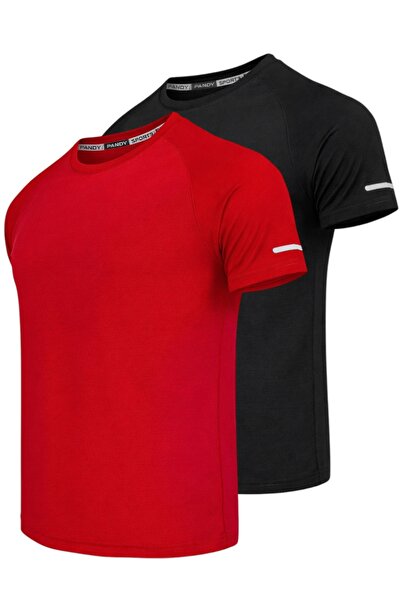 pandy 2-Pack of Athletic Technical Sports T-Shirts with Quick Dry Feature