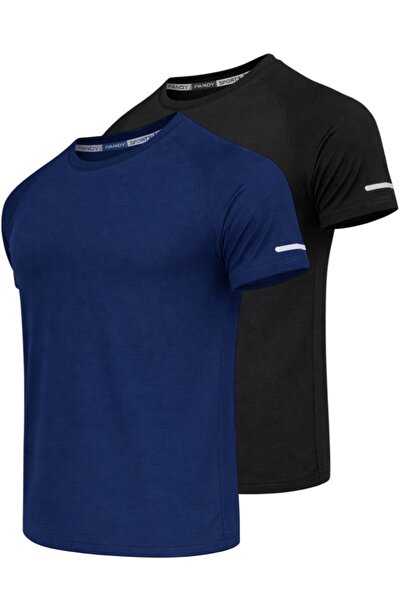pandy 2-Pack of Athletic Technical Sports T-Shirts with Quick Dry Feature