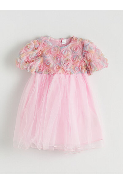 LC Waikiki Цветна рокля от тюл за момичета