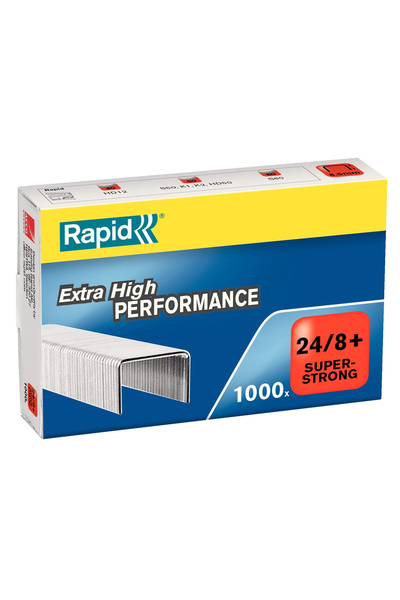 Rapid Capse 24/8+ pentru 50 de coli, 1000/cutie, super puternice