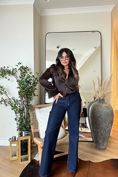 Sohotique By P موديل Mng Palazzo جينز باللون الأزرق الداكن