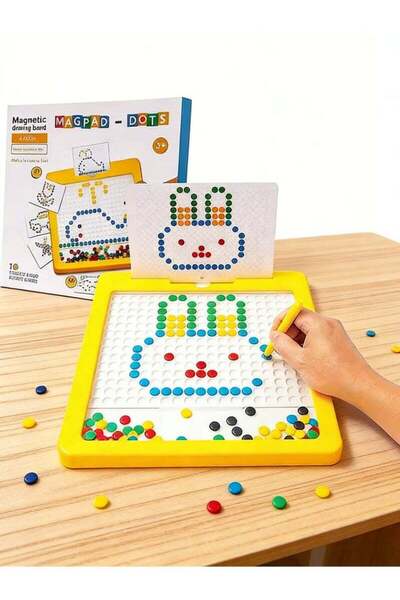 Arabest لوحة رسم مغناطيسية، لوحة رسم كبيرة مع قلم مغناطيسي وخرز، للأولاد والب...