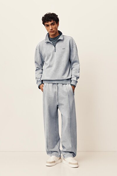 Pull & Bear Fermuarlı dik yaka sweatshirt STWD