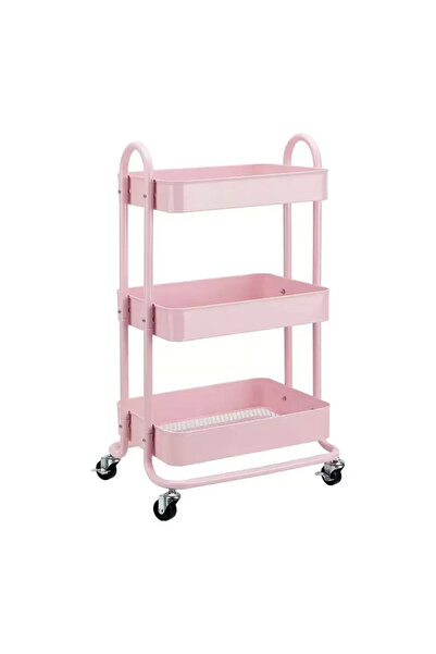 Barhat Metallic Apprentice with Wheels and 3 Storage Shelves -