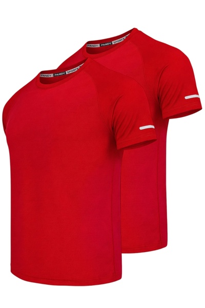 pandy 2-Pack of Athletic Technical Sports T-Shirts with Quick Dry Feature