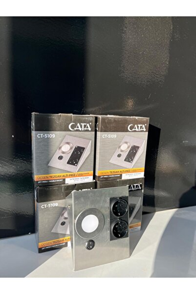 Cata CT-5109 ÜÇGEN TEZGAH ALTI PRİZ LED AYDINLATMALI