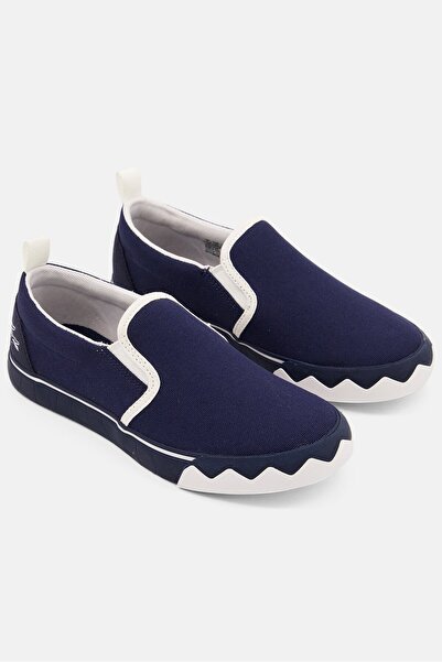 Lacoste Kid Boys Slip On Closed Toe Casual Shoes, Navy Blue/White