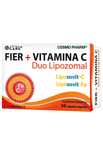 Cosmopharm Σίδηρος + Βιταμίνη C Duo Λιποσωμικό, 30 κάψουλες,