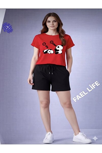 FAEL LİFE SET CU TRICOU ȘI PANTALONI SCURTĂT PENTRU FETE/BAIEȚI, CU IMPRIMEU ...