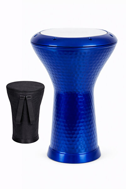 YANKI Döküm Mısır Darbuka Mavi - Profesyonel Çömlek Darbuka Taşıma Kılıflı
