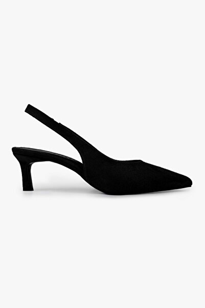 Shoeberry Women's Peta Black Suede Stiletto