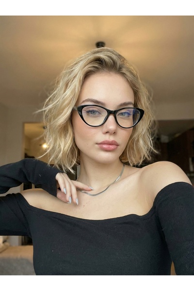 VEGA EYEWEAR Frida Cat Eye 48 Ekartman Tr90 Raw Material Metal Hinge Blue Lig...