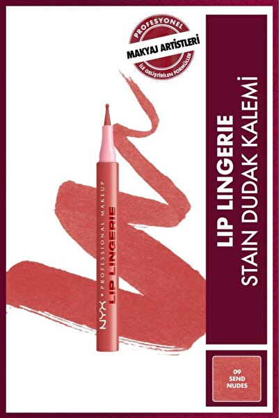 NYX Professional Makeup Lip Lingerie Stain Dudak Kalemi - 09 Send Nudes