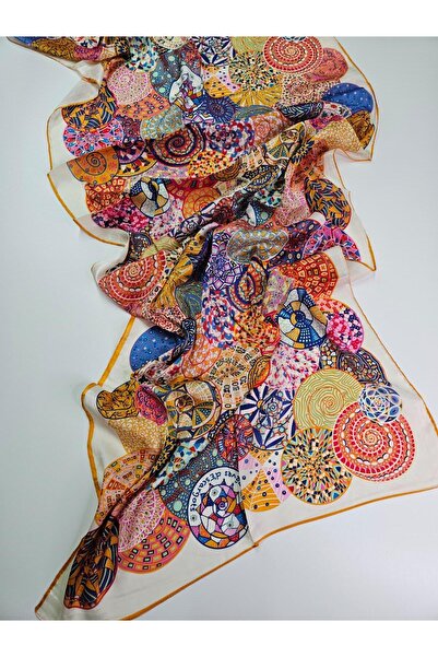 Shiva Scarfs Exotic Desem Voile Silk Shawl Accessory Foulard Silk Scarfs Shaw...