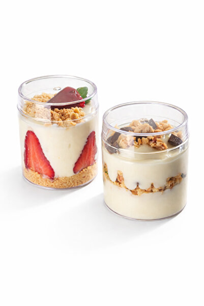 DAYNEX TOPTAN Magnolya Kristal Kap Tatlı Kabı Kasesi 270 cc Kullan At Plastik...