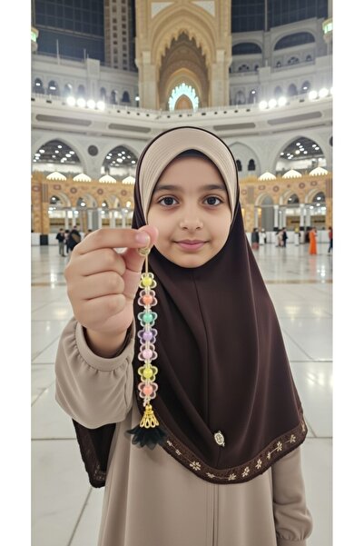 hilalay ÇOCUK GENÇ AKİK YÜZÜKLÜ RENKLİ TAVAF TESBİHİ