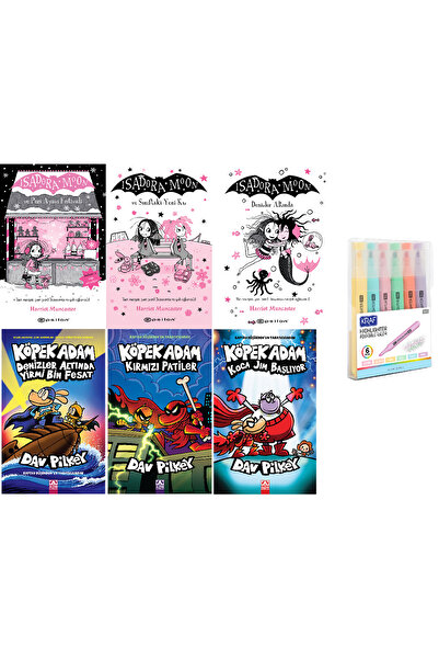 Epsilon Yayınevi Isadora Moon 18-17-16 + KÖPEK ADAM 11-12-13 6 KİTAP SET (KAL...