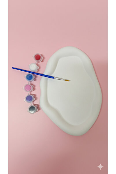 İNLAKECHANDMADE Kendin Yap (DIY) Boyama Seti Amorf Dekoratif Takı Tabağı Boya...