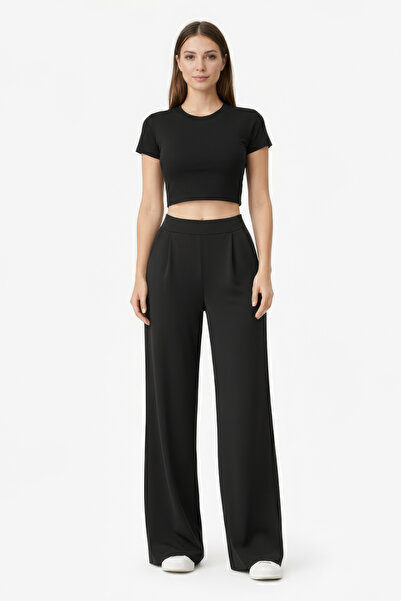 HNX Women's High Waist Slimming Leggings Pants Black