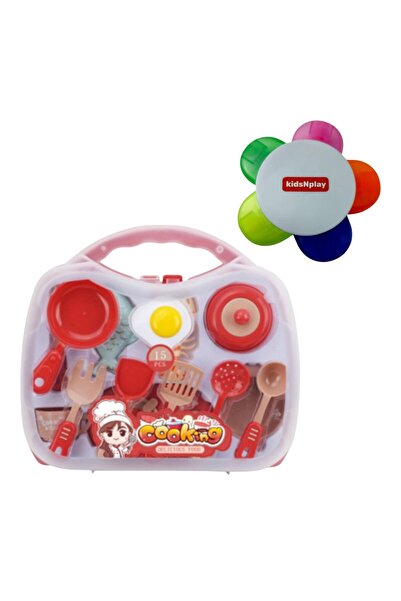 OEM Toy cooking utensil set, plastic, red, 15 pieces, 3 years+, 30x26x7 cm wi...