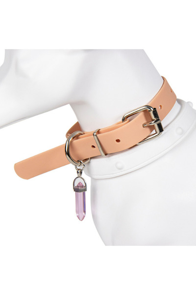 PAKEWAY Special Design Natural Stone-Looking Stoned Dog Collar Waterproof