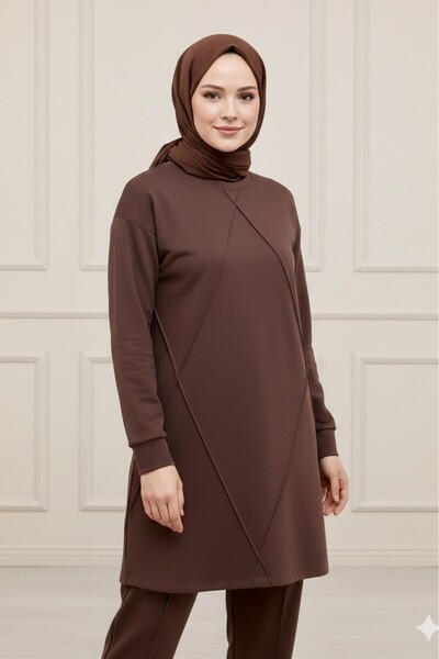 Kirazgym Çimalı Top and Bottom Set - Brown