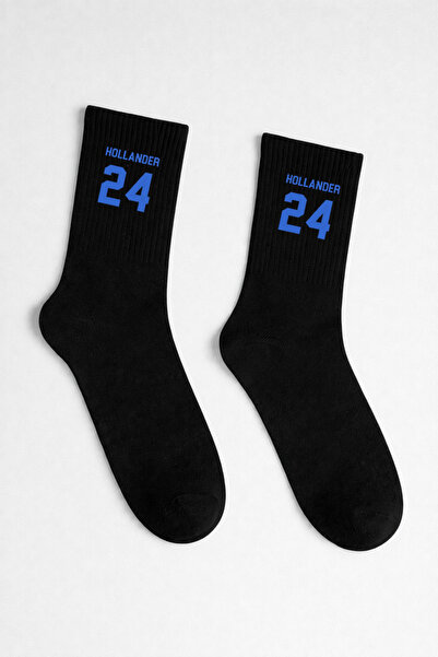 AYDESİGN جوارب شين هولاندر 41 هيتد ريفالري القطنية السوداء للتنس