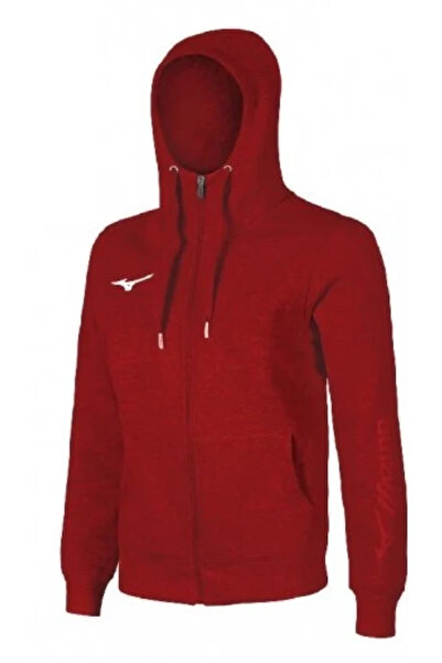 MIZUNO Sweat Zipper Hooded Men's Sweatshirt Red