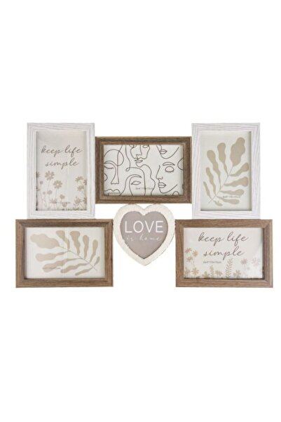 OEM Rama foto multipla Love cu inimioara teddy, din lemn – Decor elegant, ide...