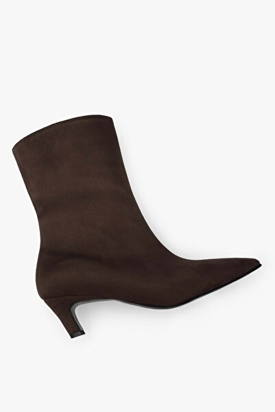 Shoeberry Women's Maris Brown Suede Heeled Boots