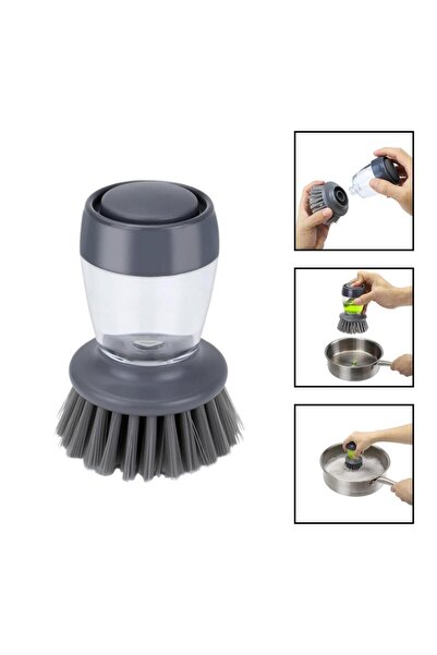 SHUIVAN فرشاة عملية لغسل الأطباق مع حاوية للمنظفات