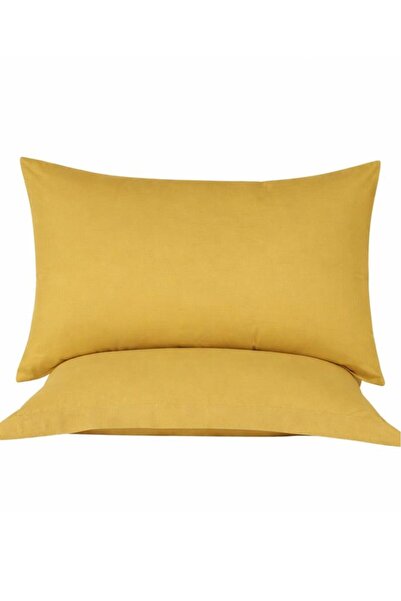 Çeyiz Diyarı غطاء وسادة من اللوز مكون من قطعتين بلون الخردل