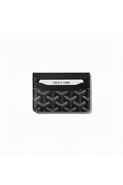 kaya wallet bag Siyah Deri Kartlık Mini Cüzdan – 4 Kart Bölmeli Erkek Kadın 1...