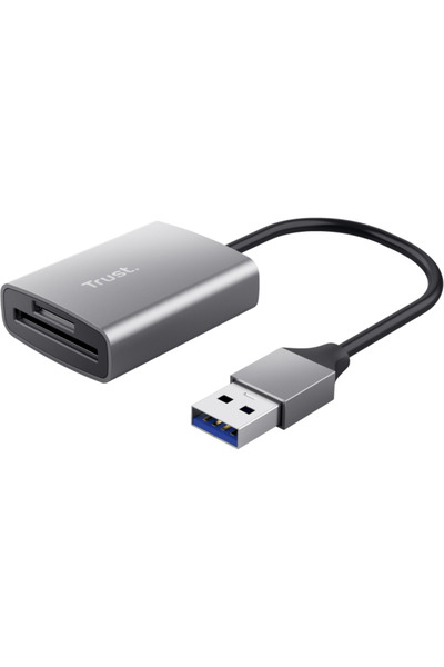 Trust Cititor de carduri Dalyx rapid din aluminiu USB-A gri