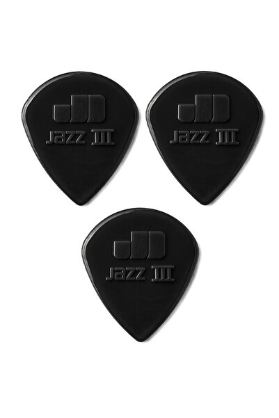 Jim Dunlop 47R2S Gitar Penası 3 Adet Nylon Jazz II Black Pena