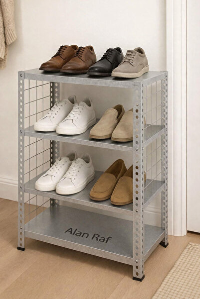 ALANRAF Alan Raf 4 Katlı Galvaniz Çelik Ayakkabılık Rafı 31x75x75 cm