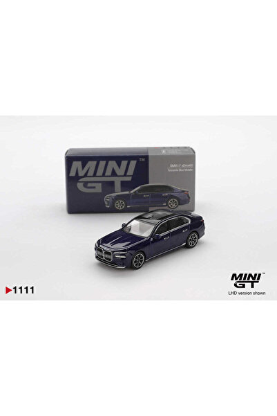 mini gt 1111 1/64 BMW i7 xDrive60 Tanzanite Blue Metallic