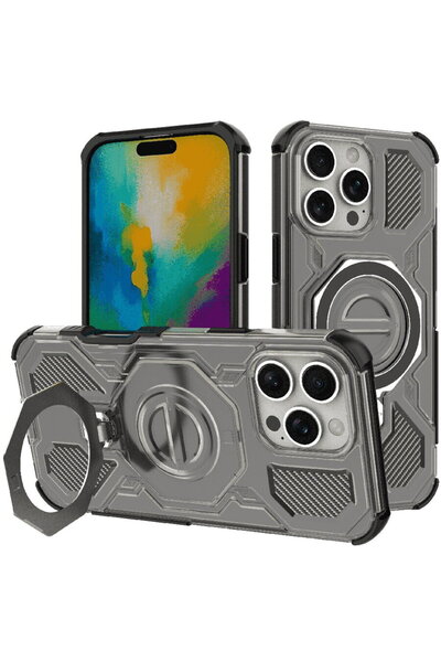 Techsuit Husa pentru iPhone 16 Pro - Carbon Shield PRO - Smoke Black