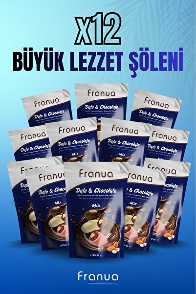 Franua ÇİKOLATALI BADEMLİ HURMA MİX125 gr X12
